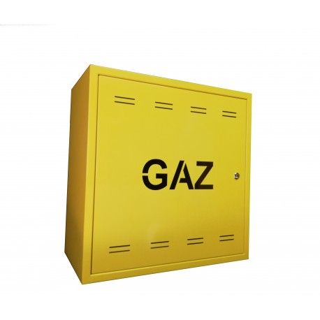 OM GAZ (500x500x250) b.plec., RAL1021, napis GAZ